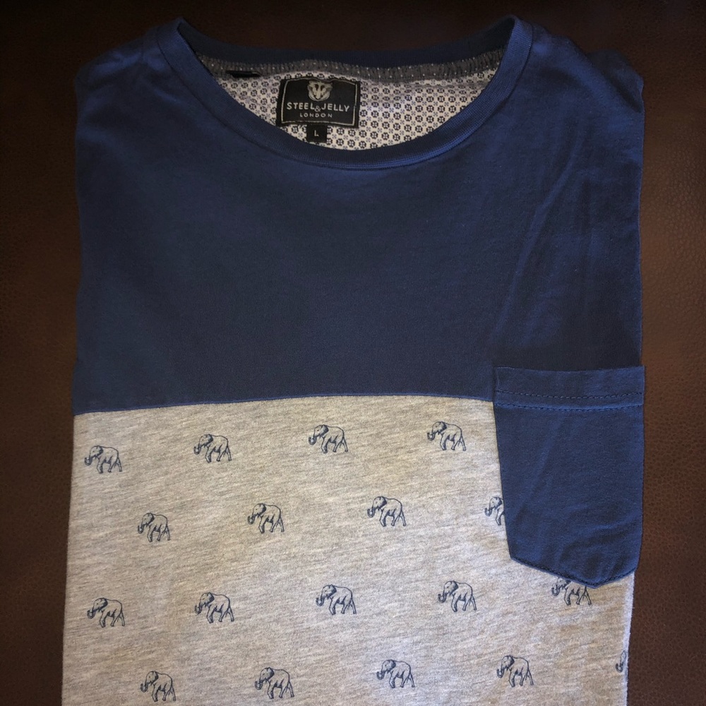 Men’s Large Steele & Jelly Elephant Tee Shirt